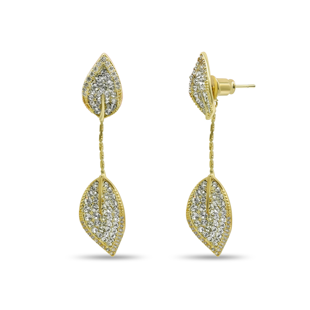 Double-Leaf Dangle Earrings