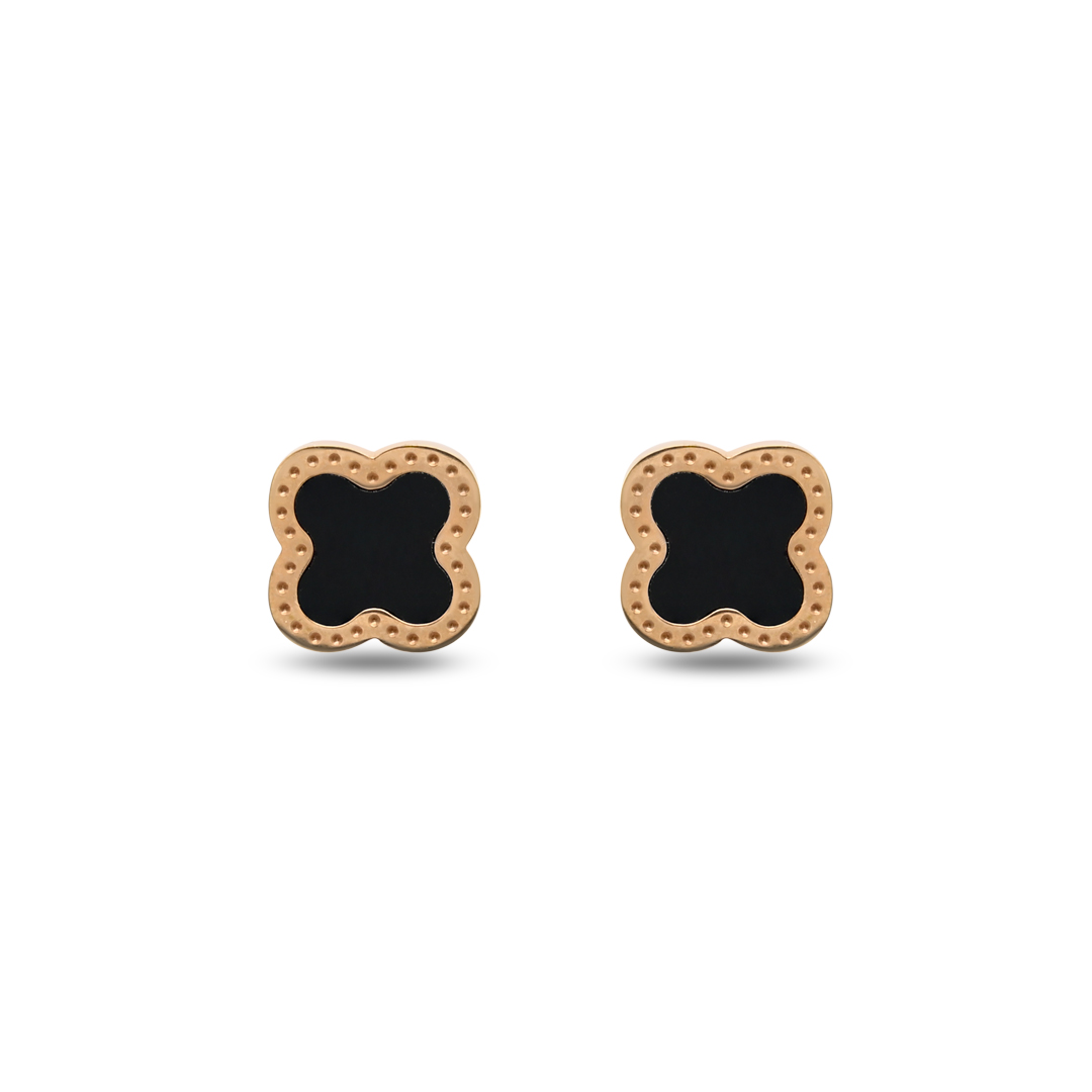 Clover Enamel Stud Earrings