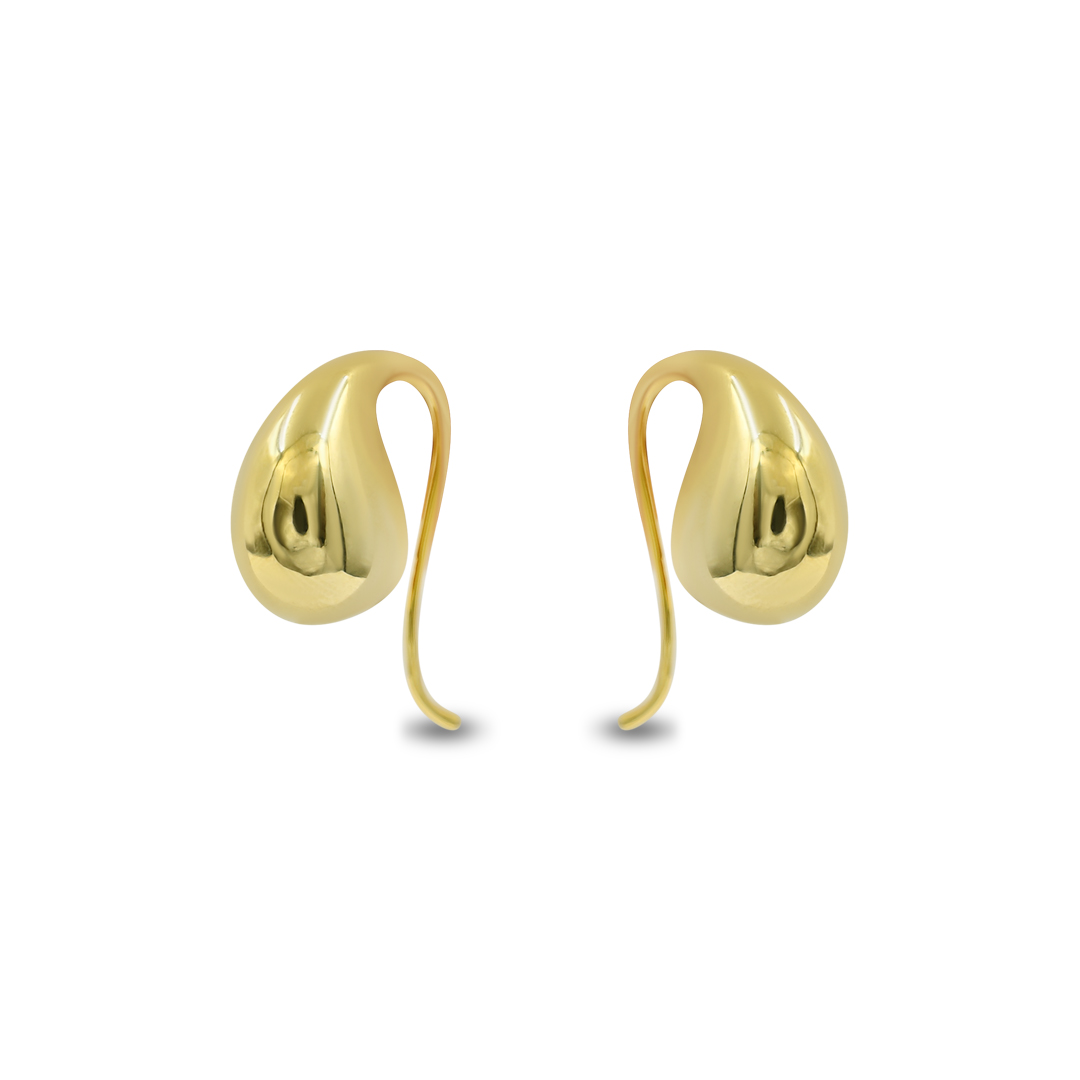 High-Shine Teardrop Hook Earrings