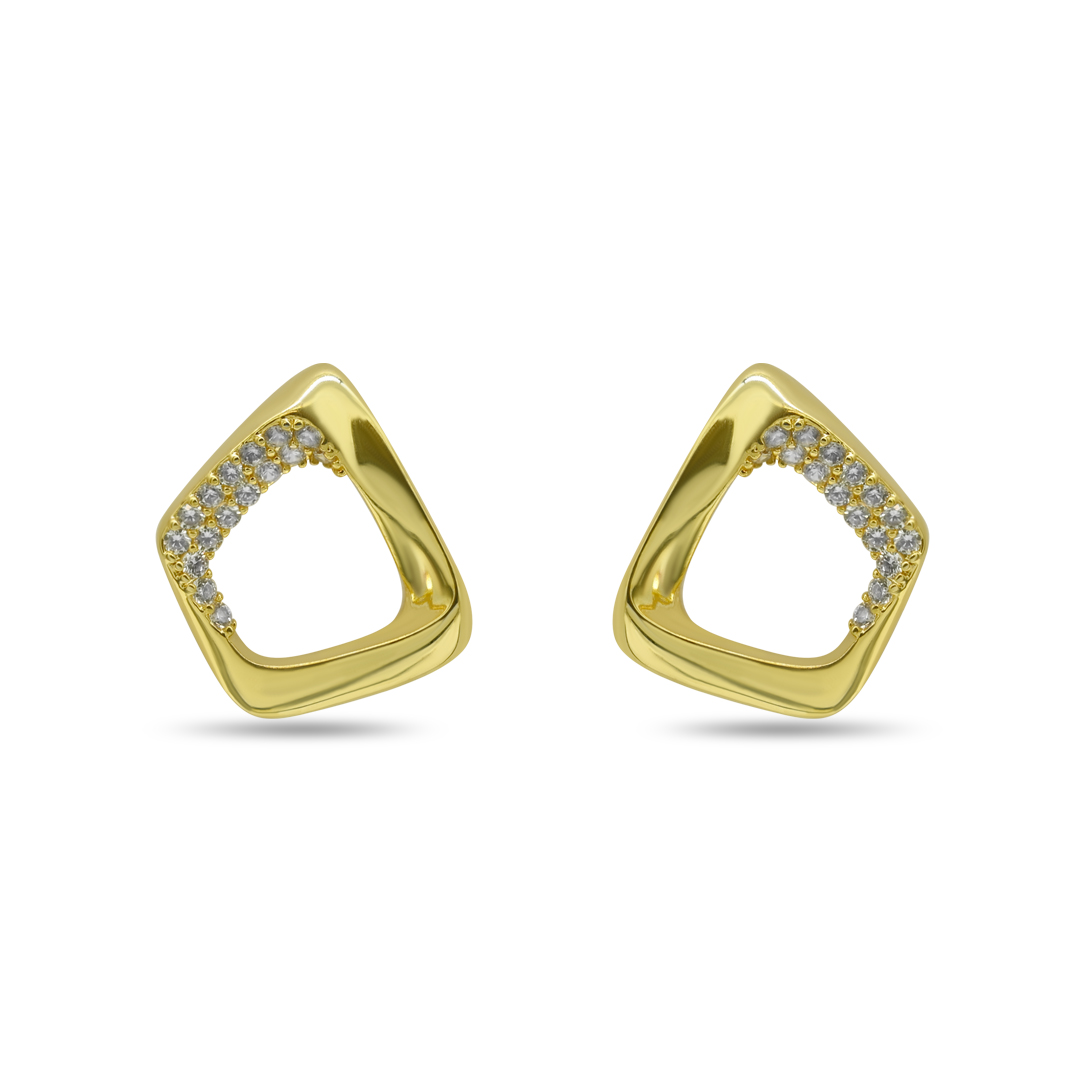Geometric Twisted Cutout Stud