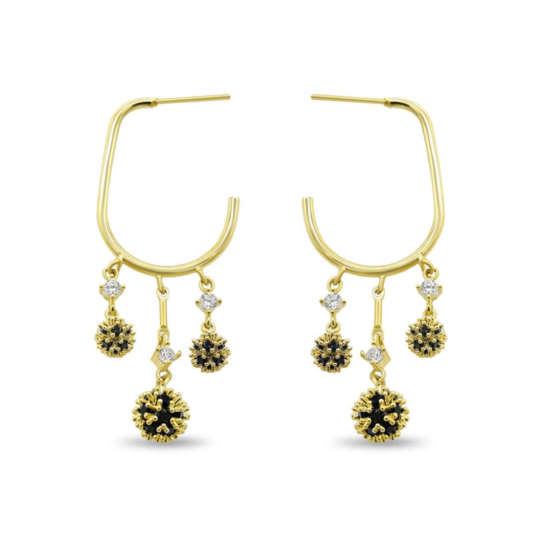 Black Crystal Chandelier Dangle