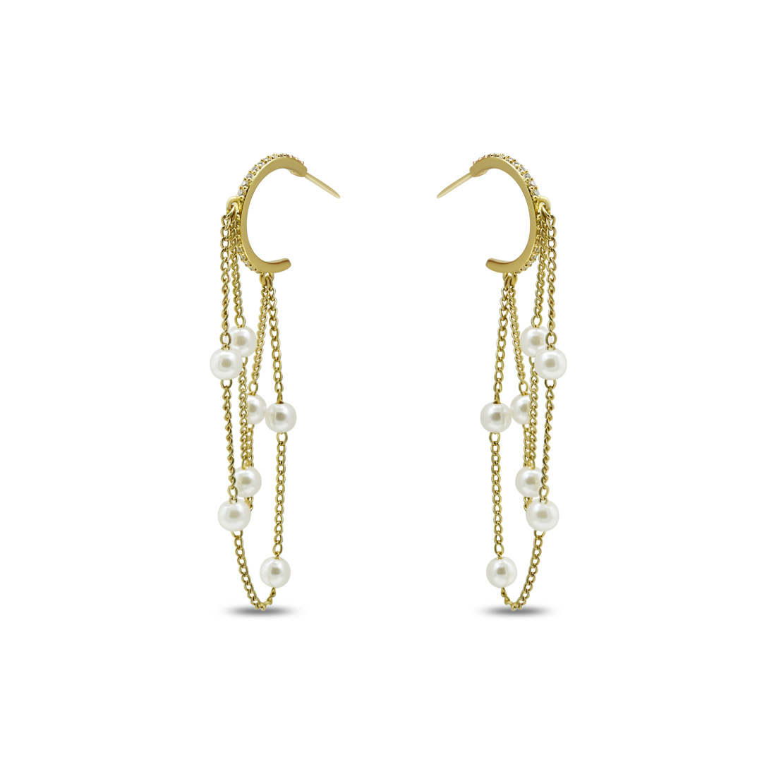 Multi-Strand Pearl Chain Drop