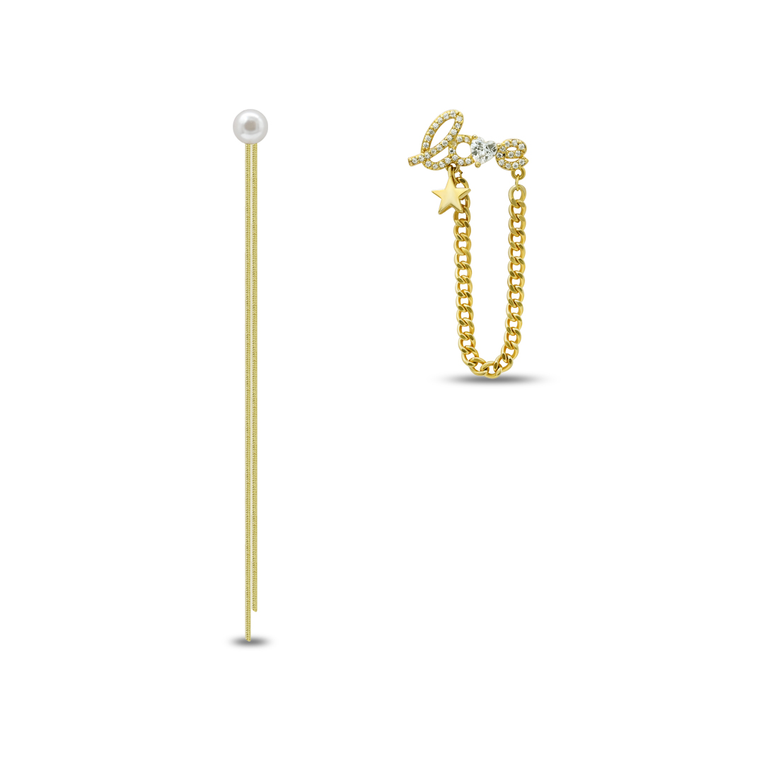 Mismatched Pearl Dangle and
