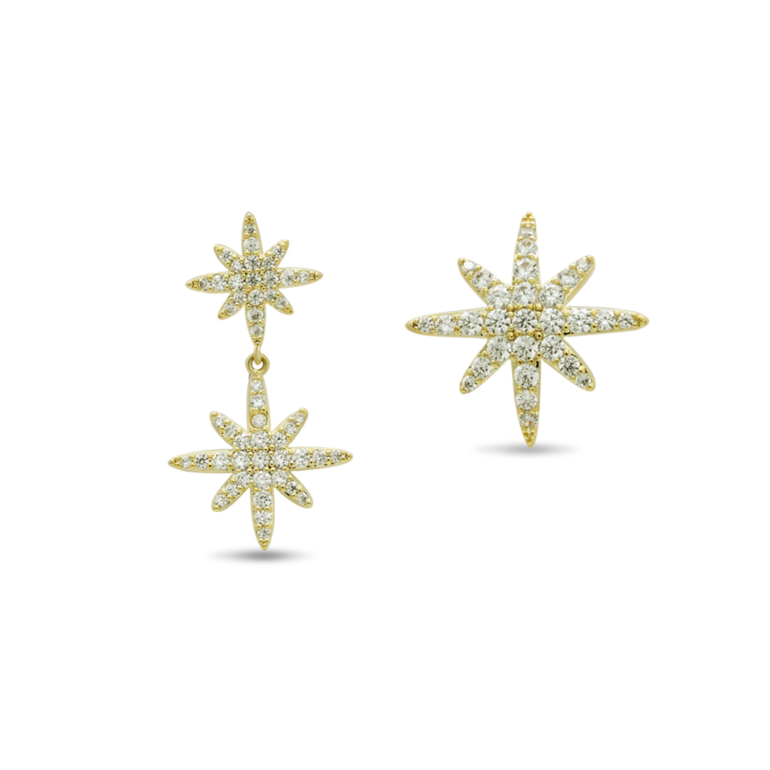 Starburst Asymmetric Earrings