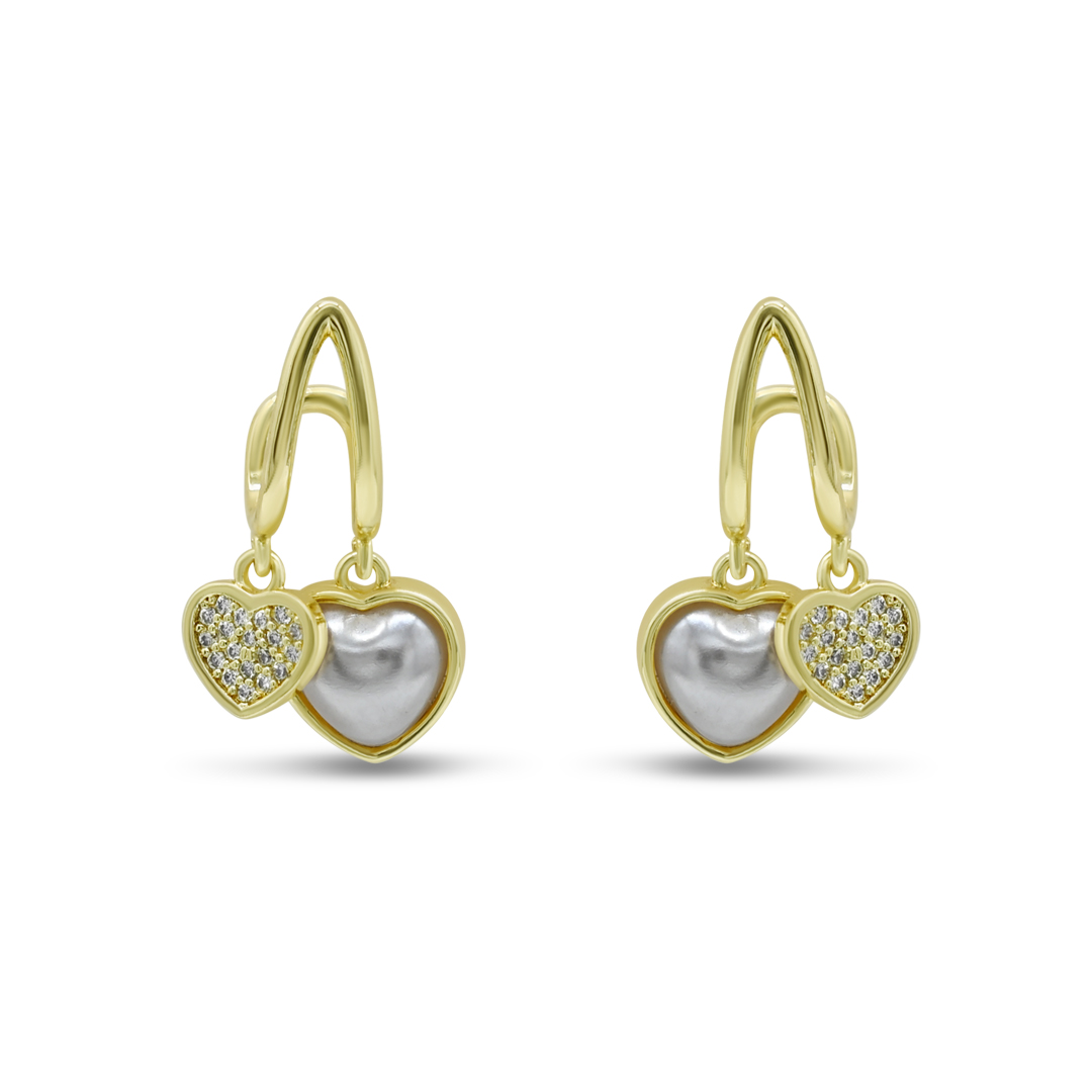 Golden Twin Heart Pearl