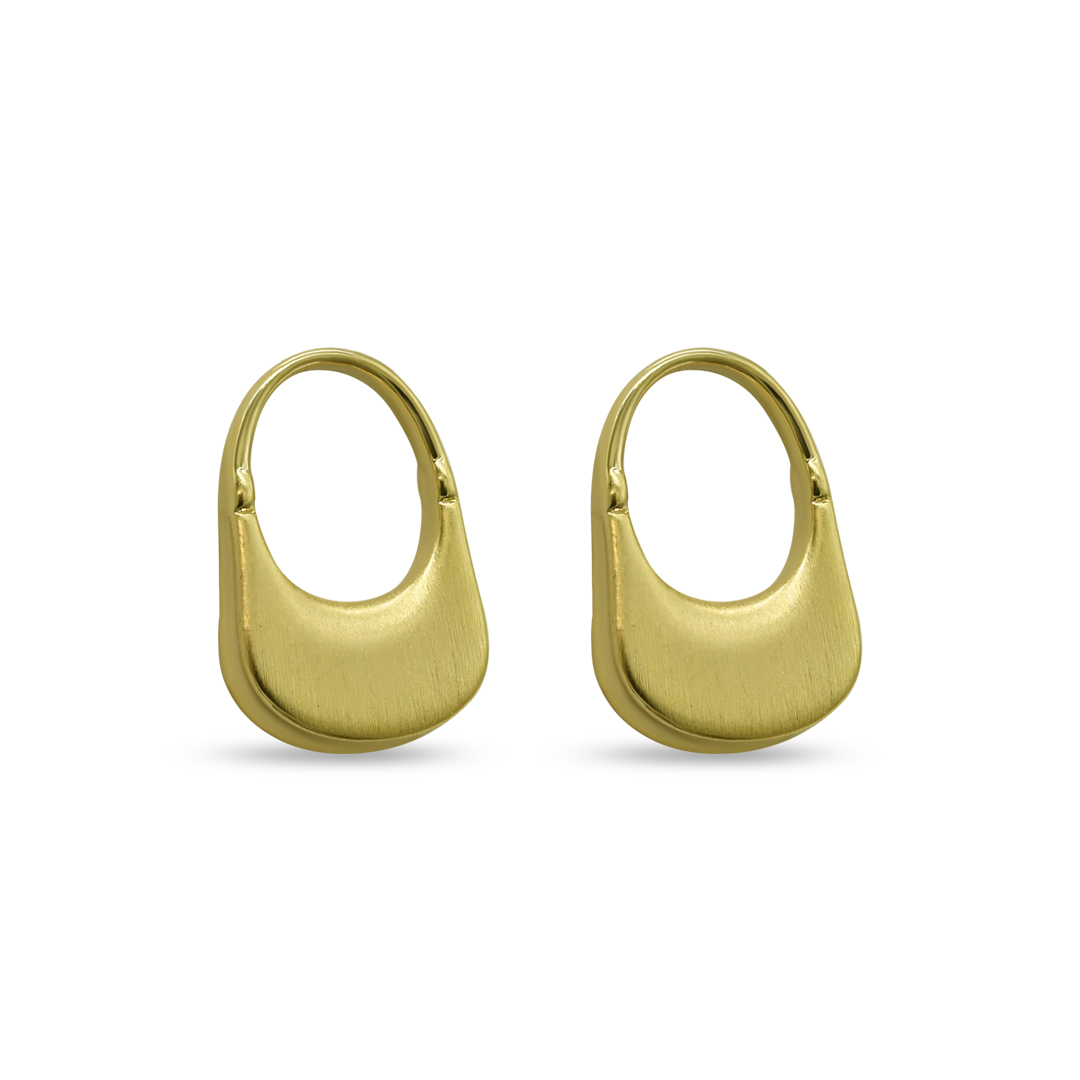 Golden Brushed Crescent Huggies