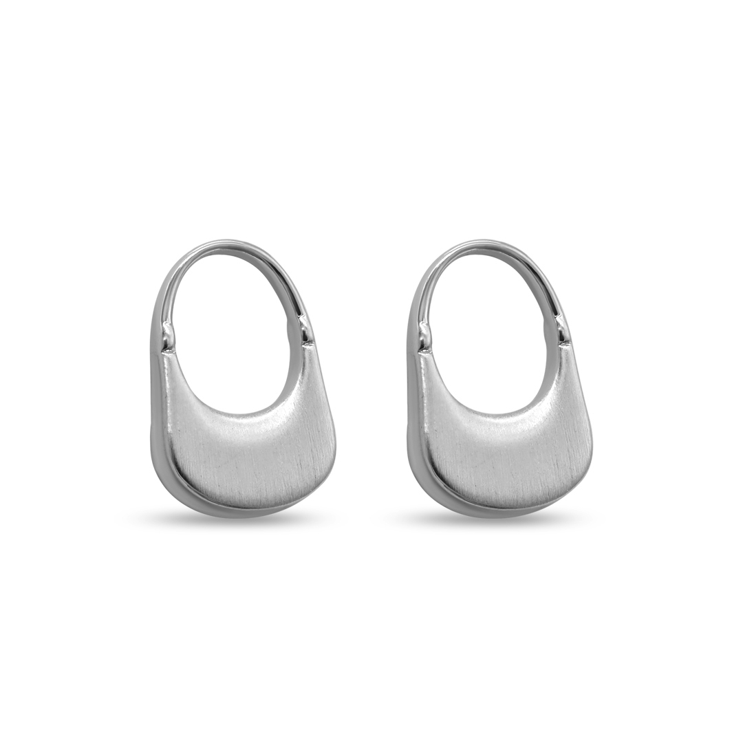 Golden Brushed Crescent Huggies - Image 2