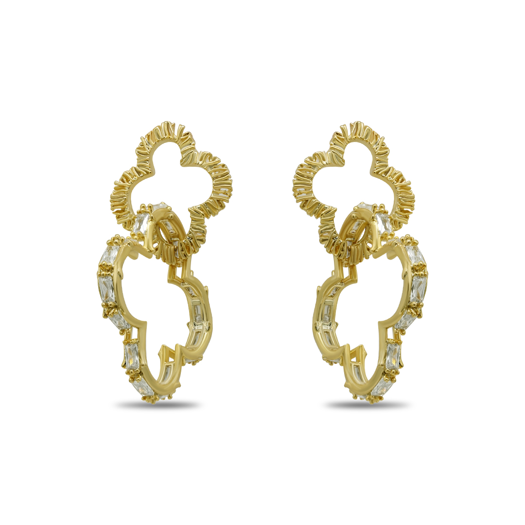 Abstract Clover Crystal Drops