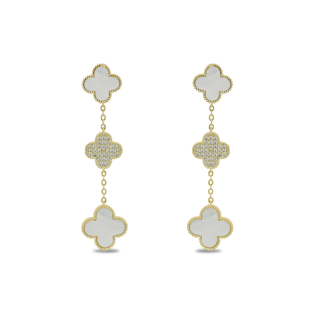 Floral Enamel Huggies