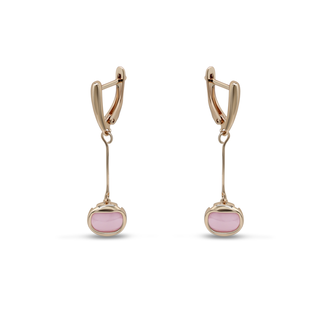 Pink Crystal Criss-Cross Studs