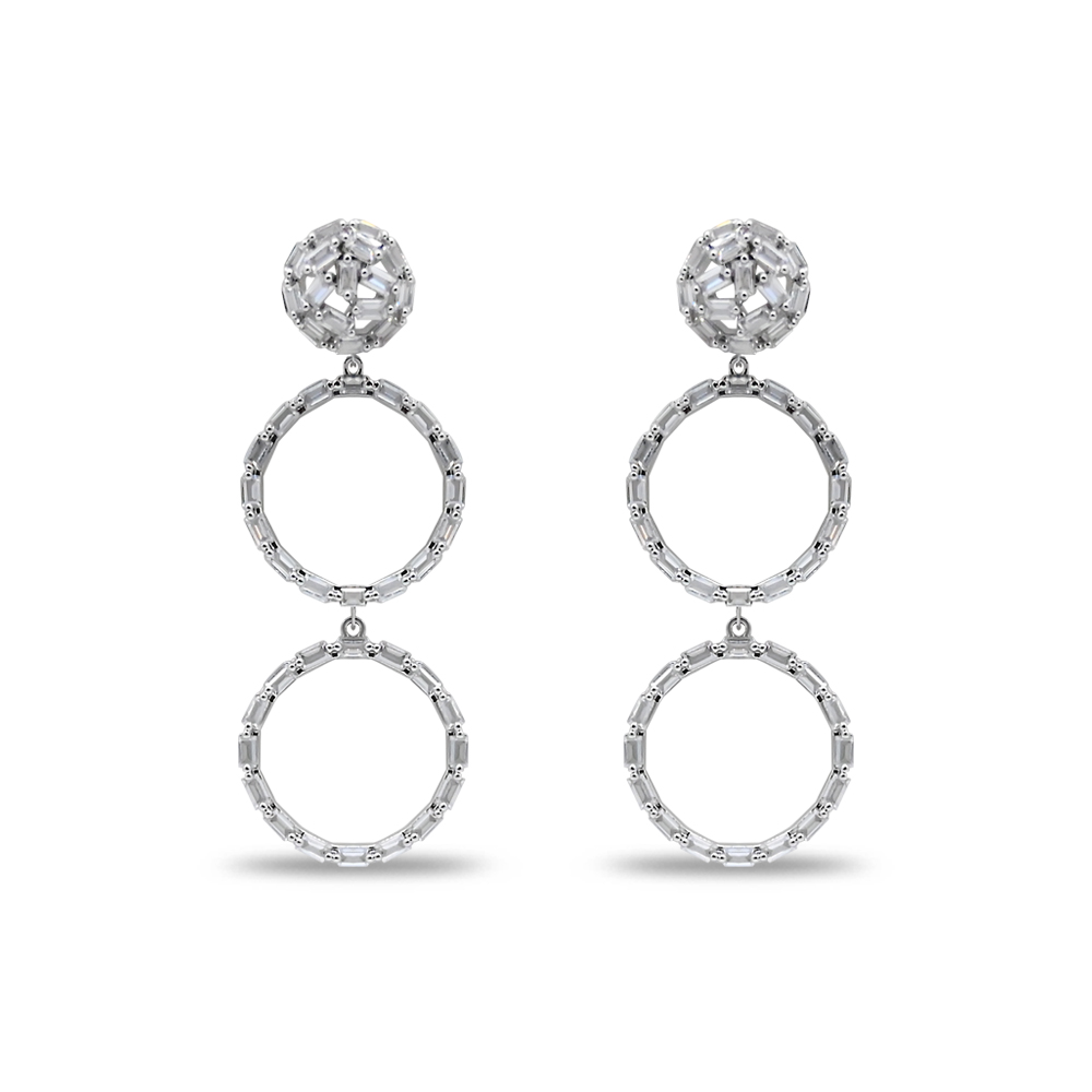 Baguette Crystal Triple Tier