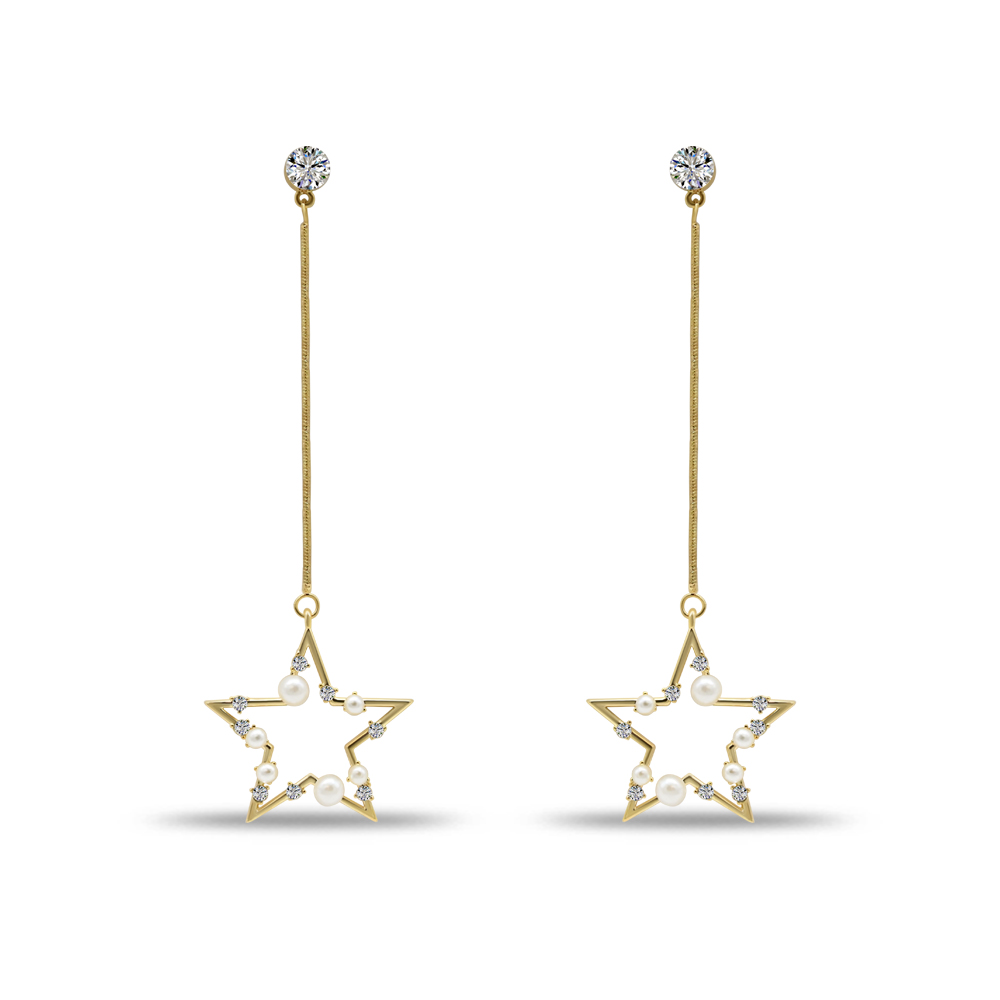 Starry Night Pearl Dangles