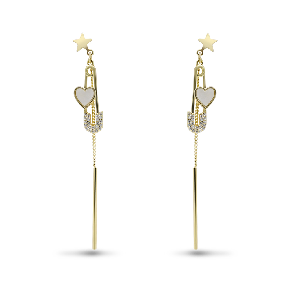 Safety Pin Star Charm