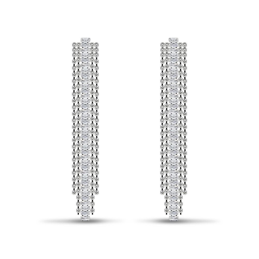 Crystal Tassel Drop Earrings