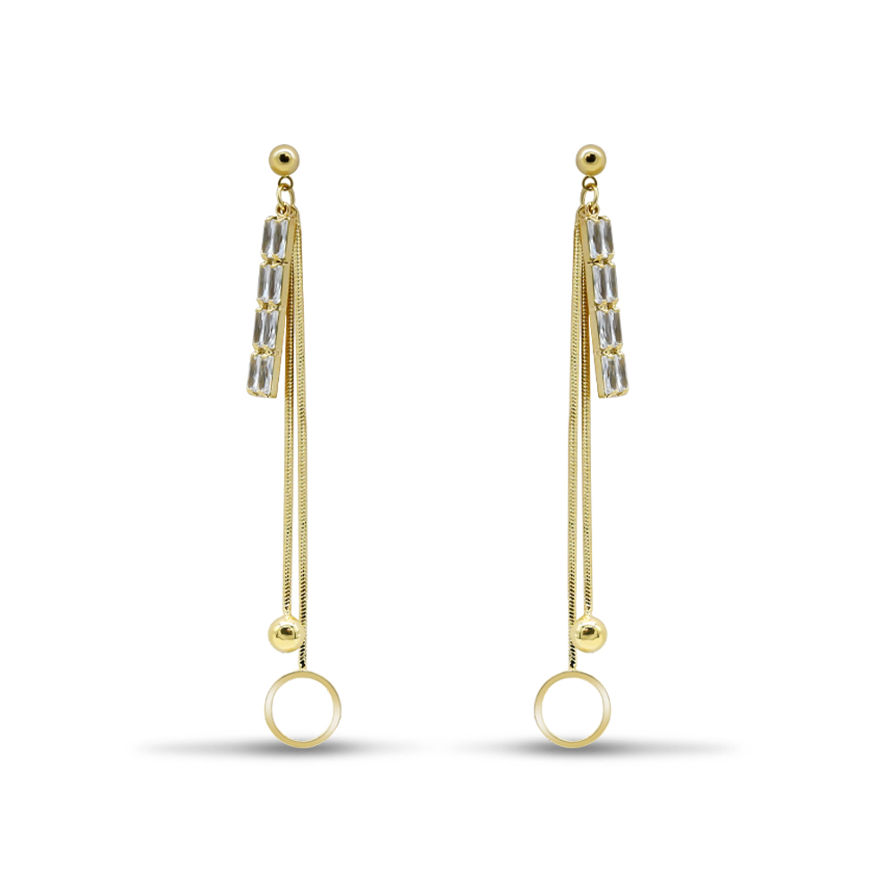 Crystal Bar Drop Earrings