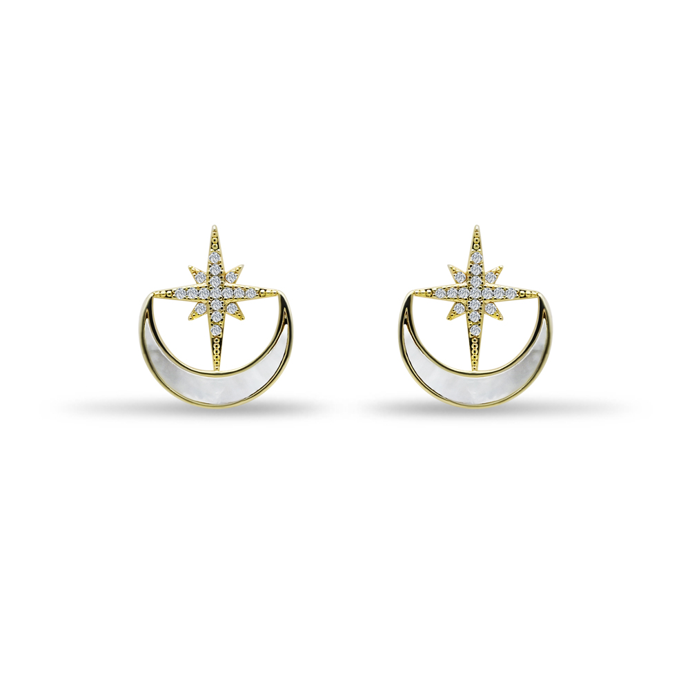 North Star Moon Studs