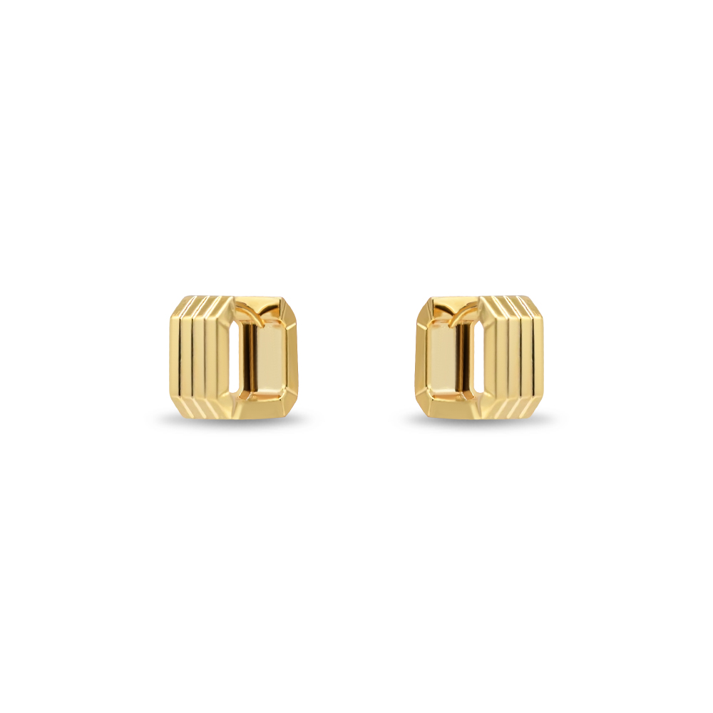 Ribbed Square Earrings