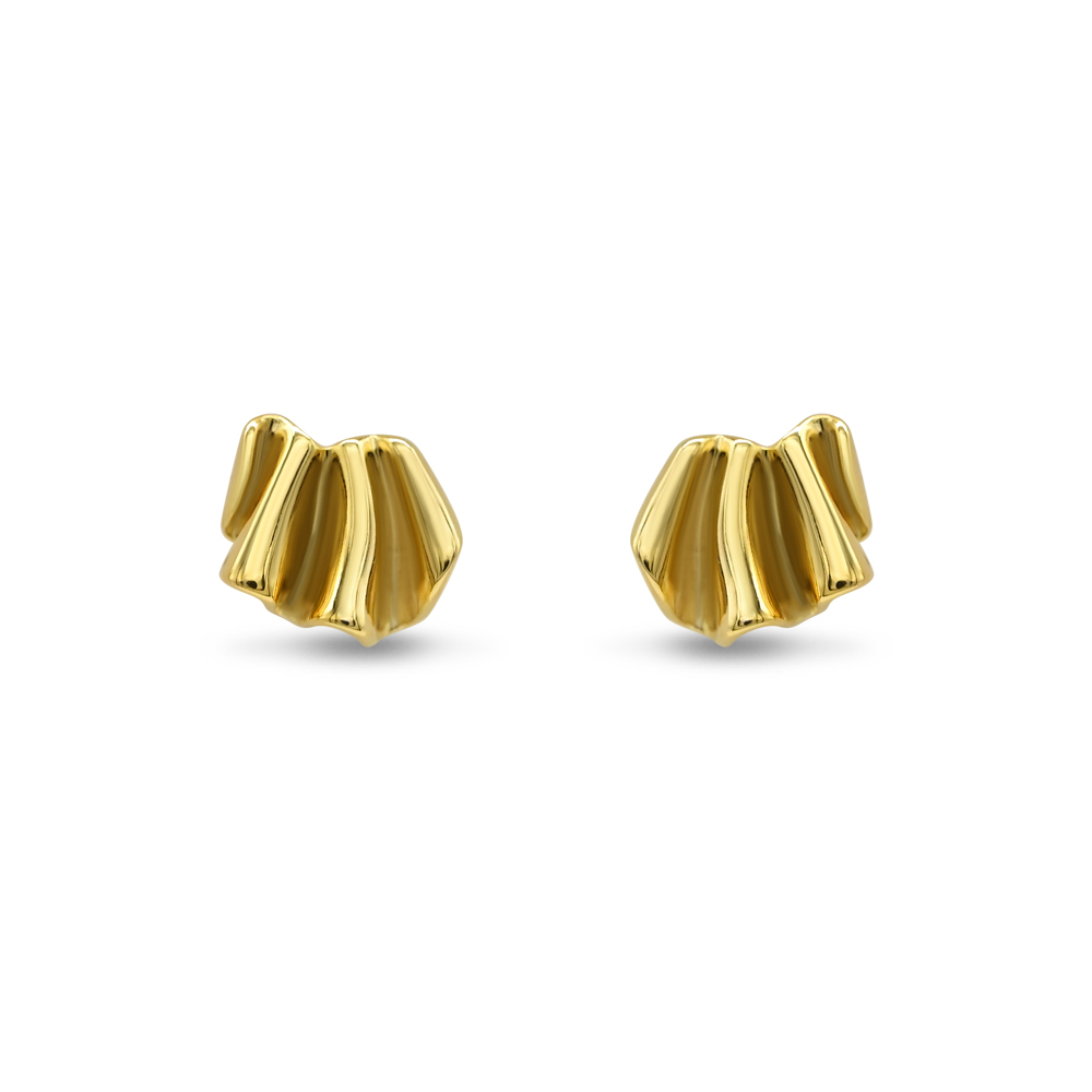 Pleated Accordion Fan Studs