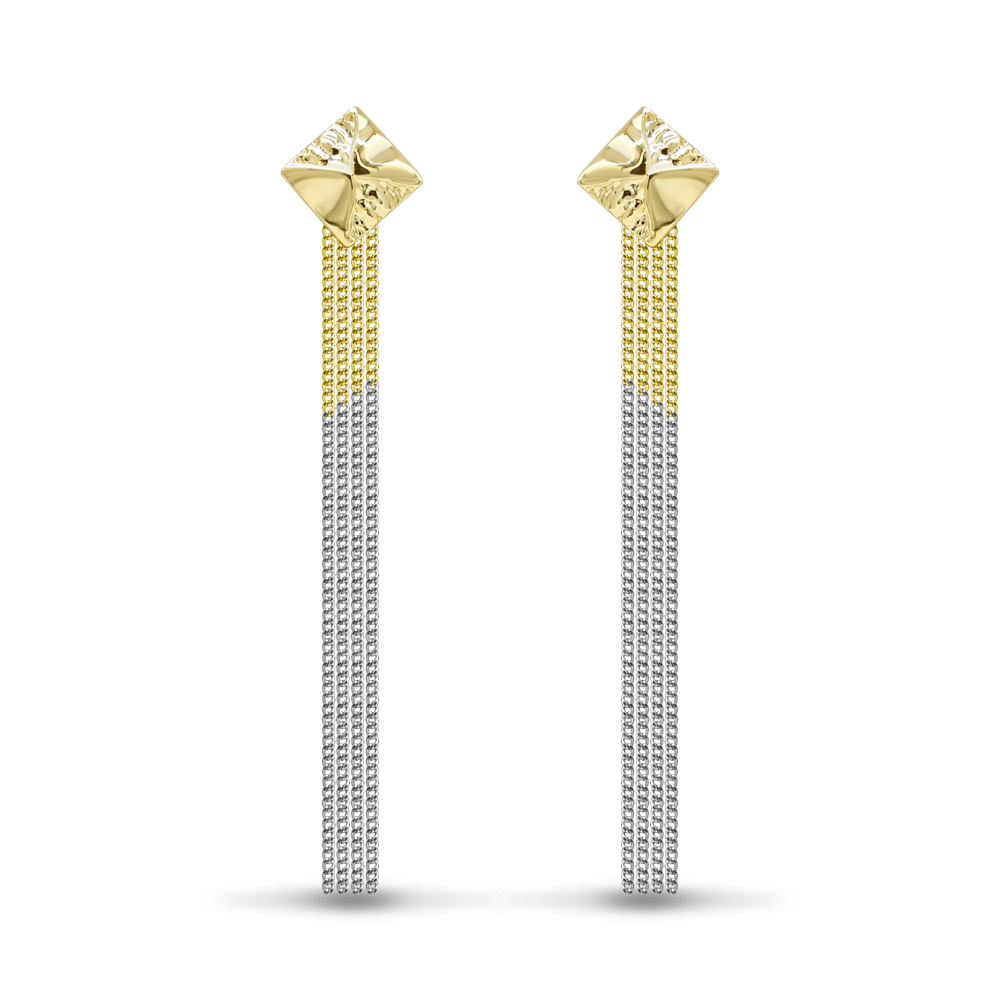 Pyramid Stud Two-Tone Chains