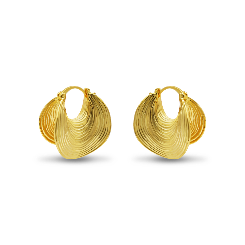 Fluted Metallic Shell Hoops