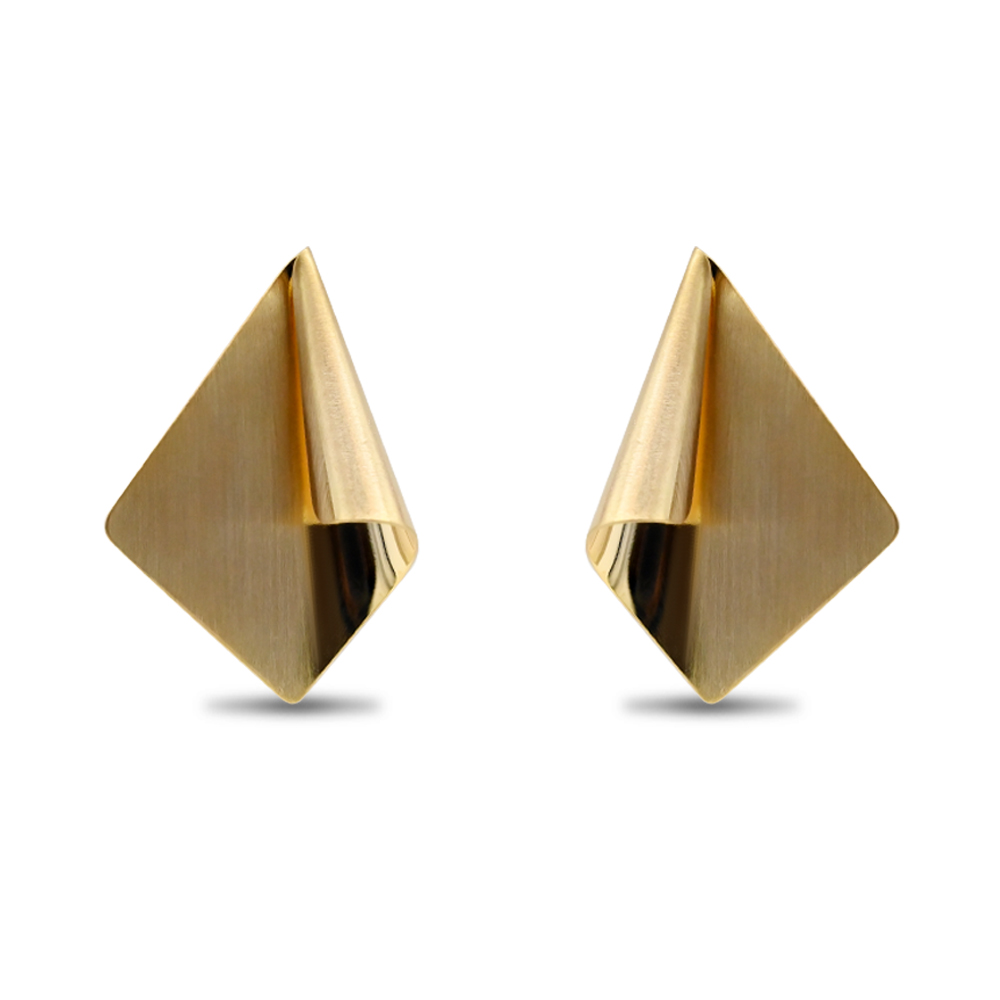Origami Folded Diamond Studs