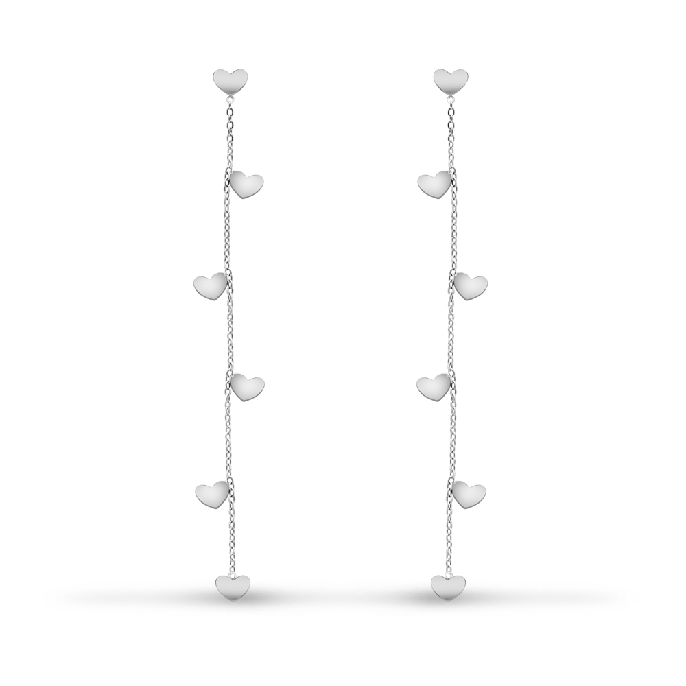 Multi Heart Chain Earrings