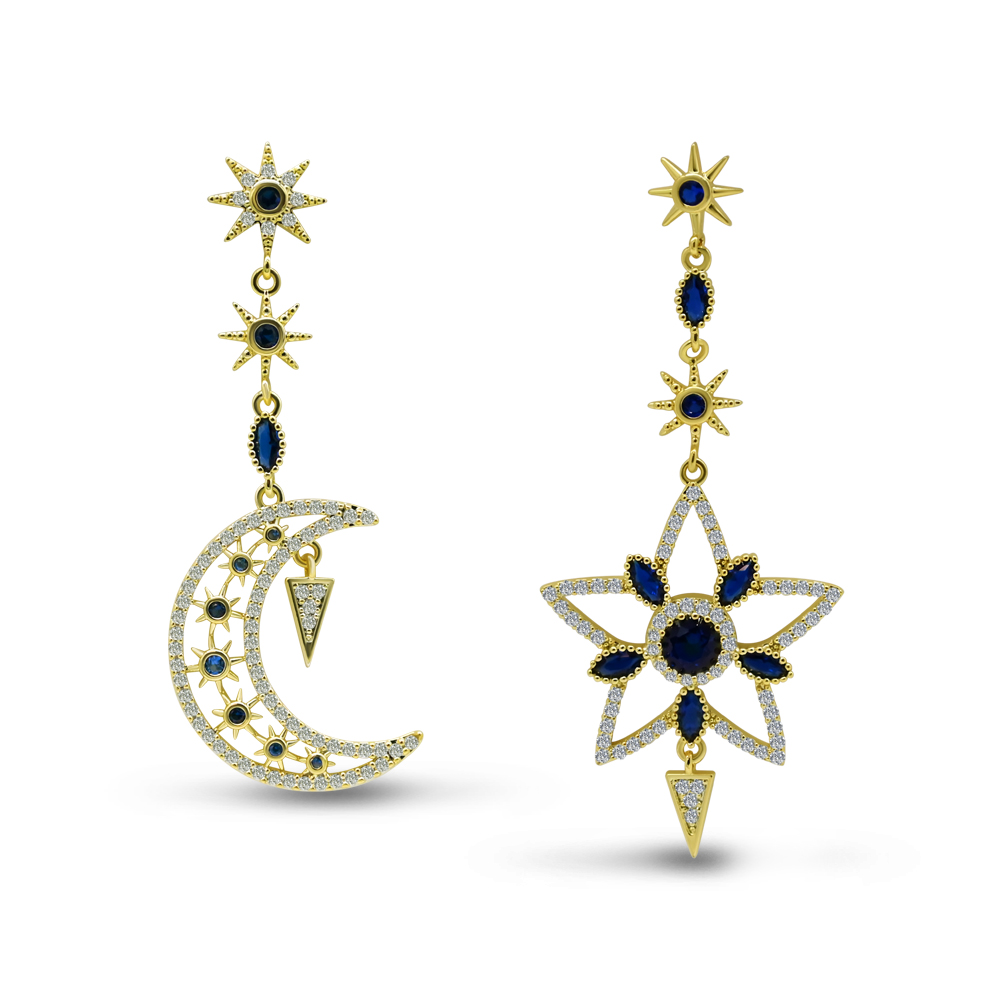Celestial Moon Star Earrings