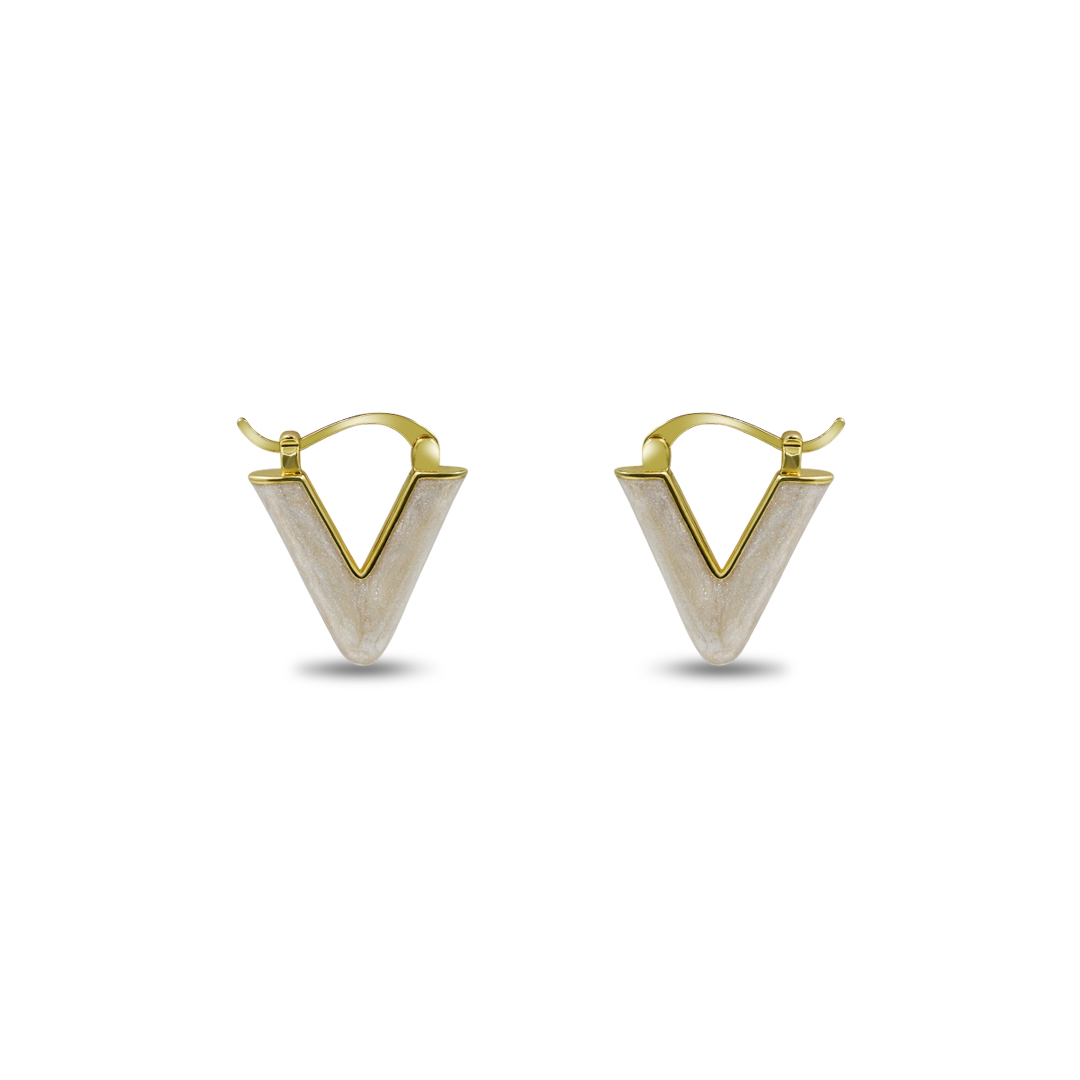 Gold Minimal V Hoops