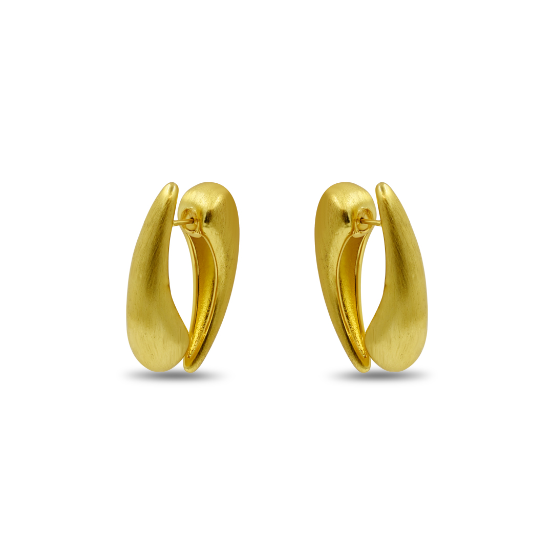 Matte Gold Square Studs