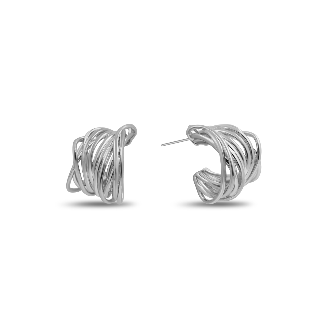 Multi-Strand J-Hoop Earrings - Image 2