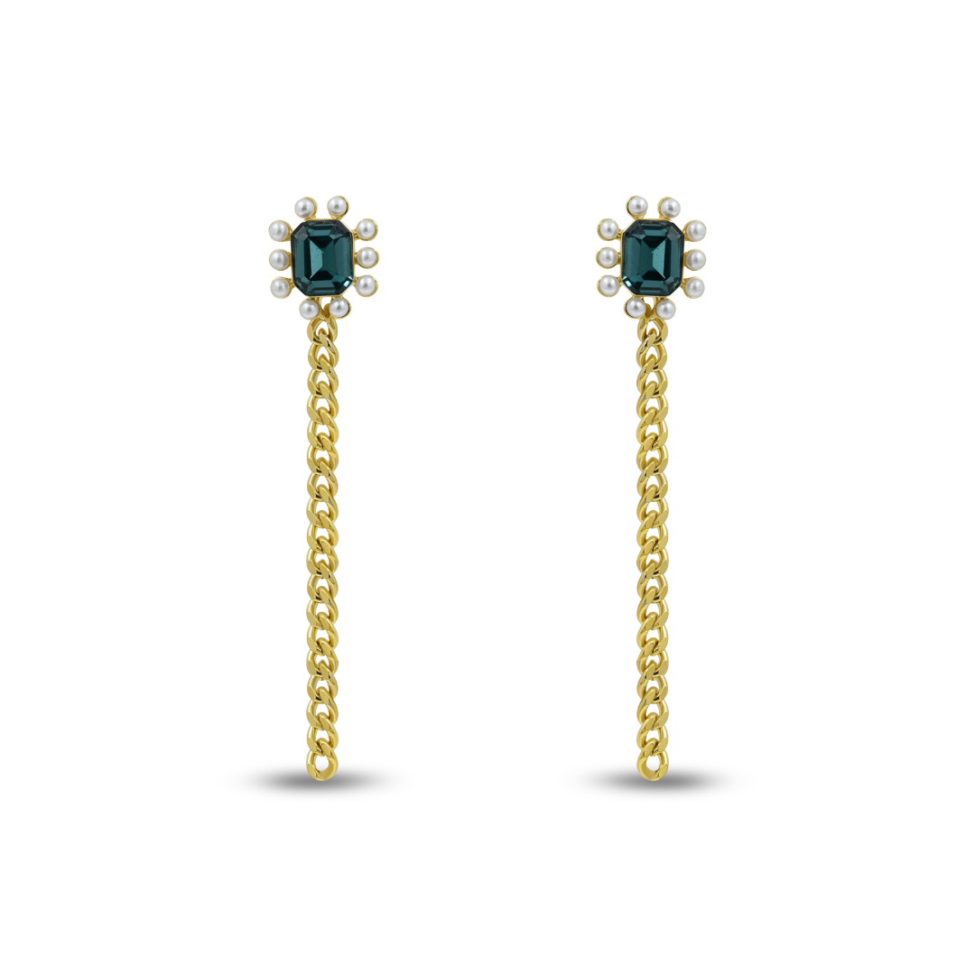 Emerald Crystal Pearl Chains