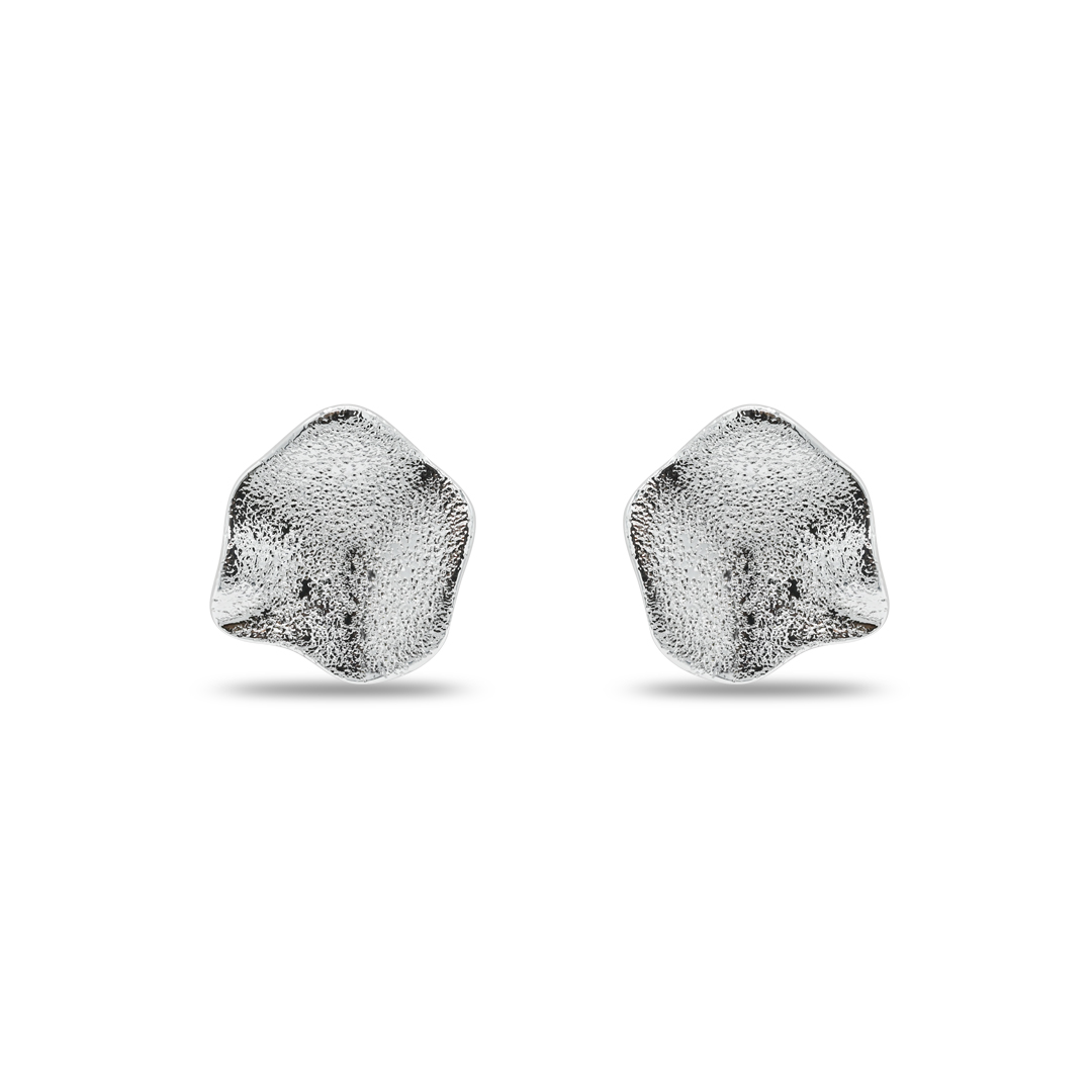 Textured Organic Silver Studs