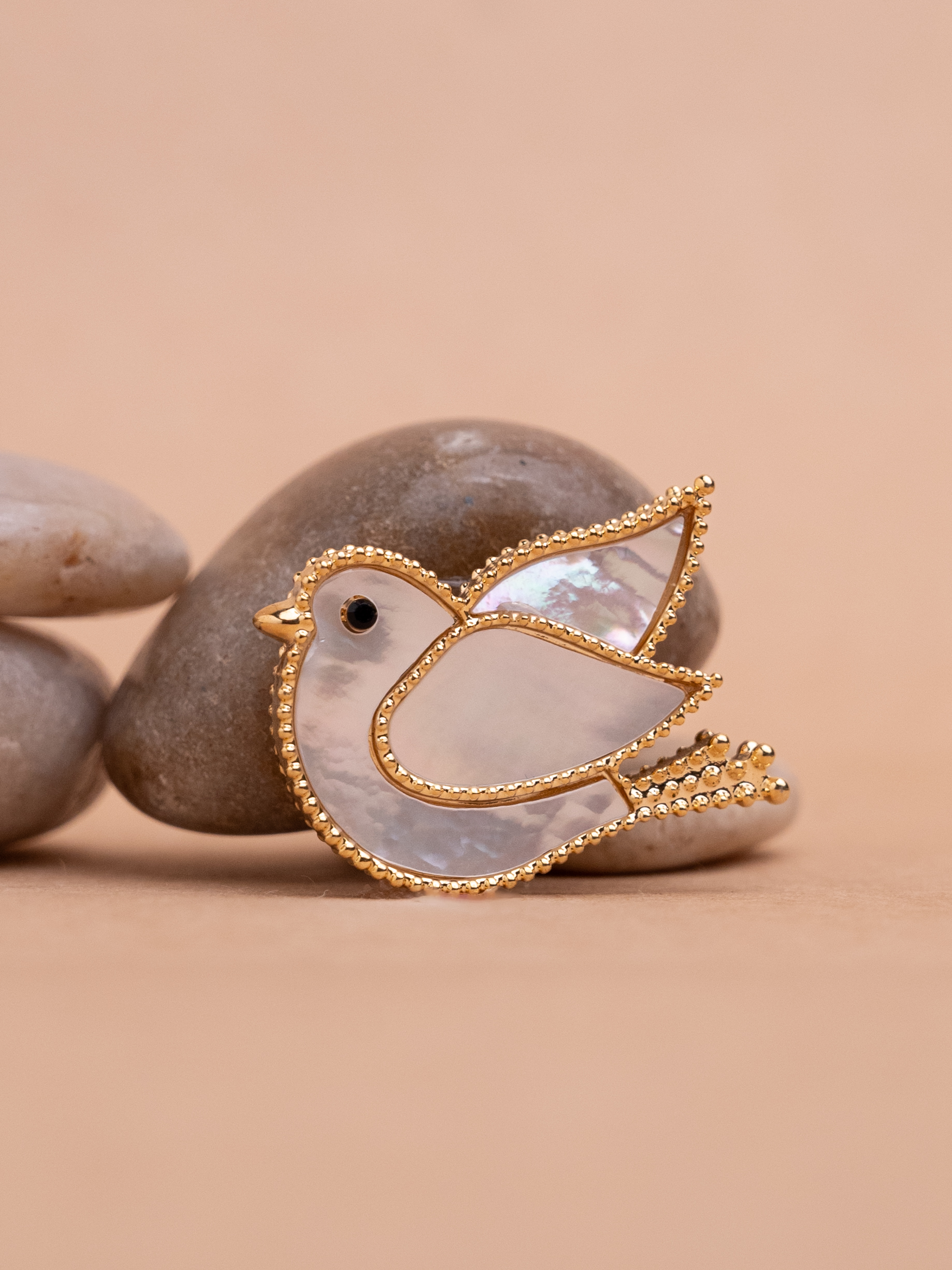 MOP Pigeon Brooch Pin