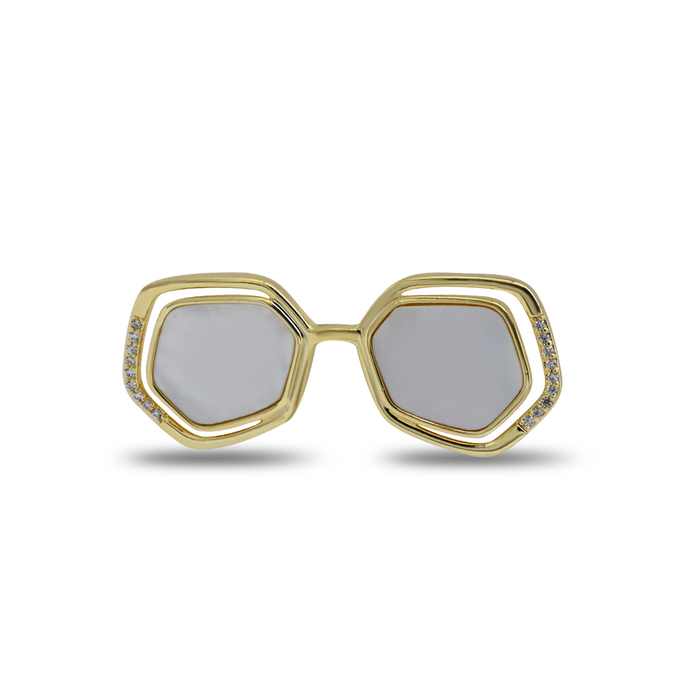 Sunglasses Shell Brooch Pin