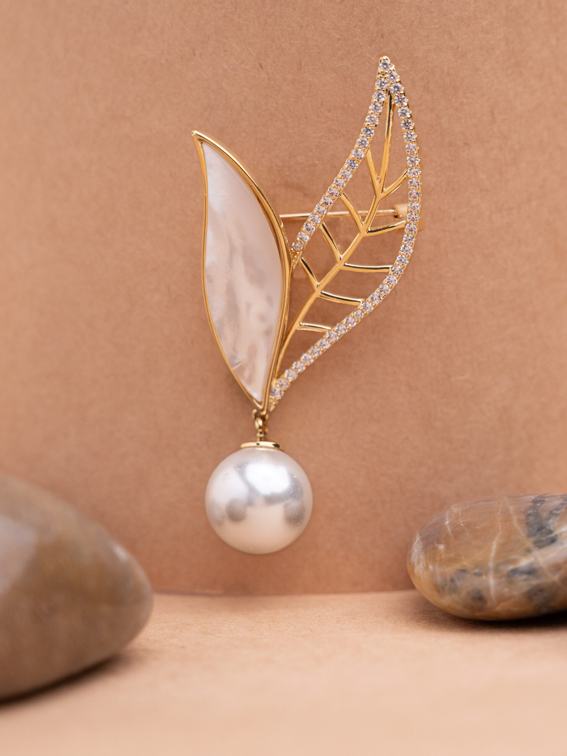 Classic Gold with a Single Pearl