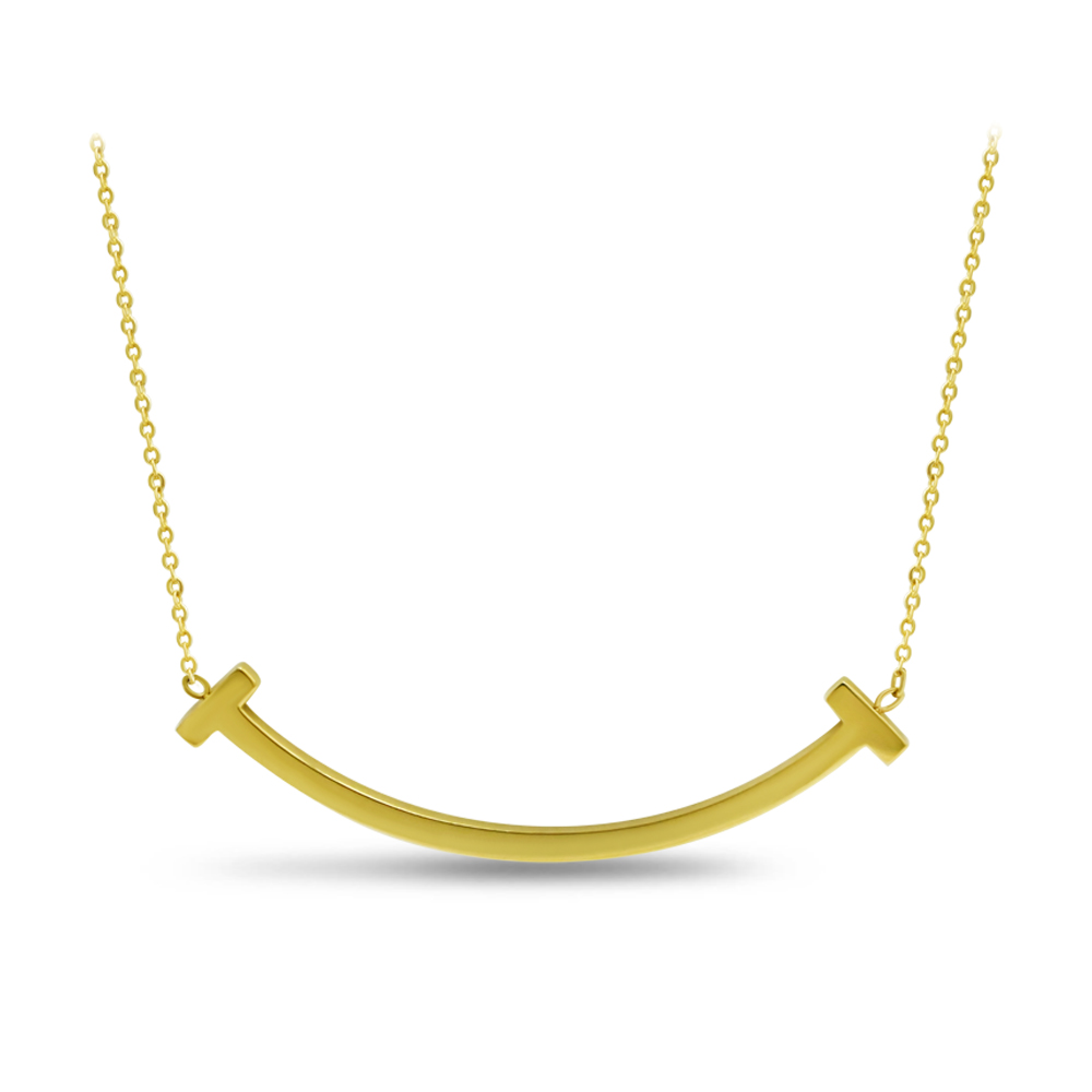 Elegant Curved Smile Necklace