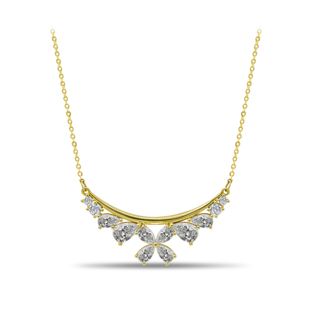 CZ Marquise Flora Necklace