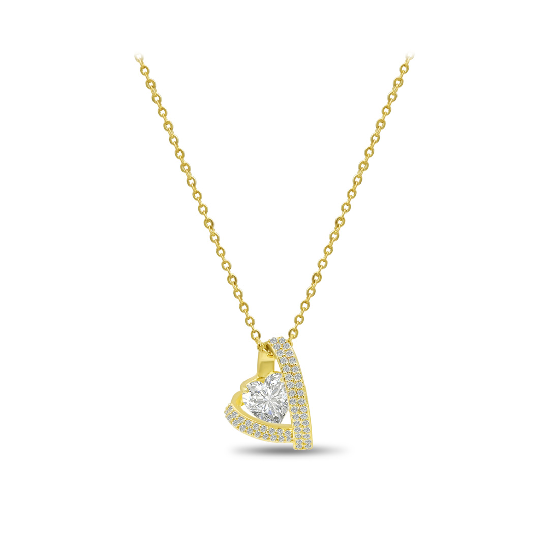 Sparkling Heart Pendant Necklace