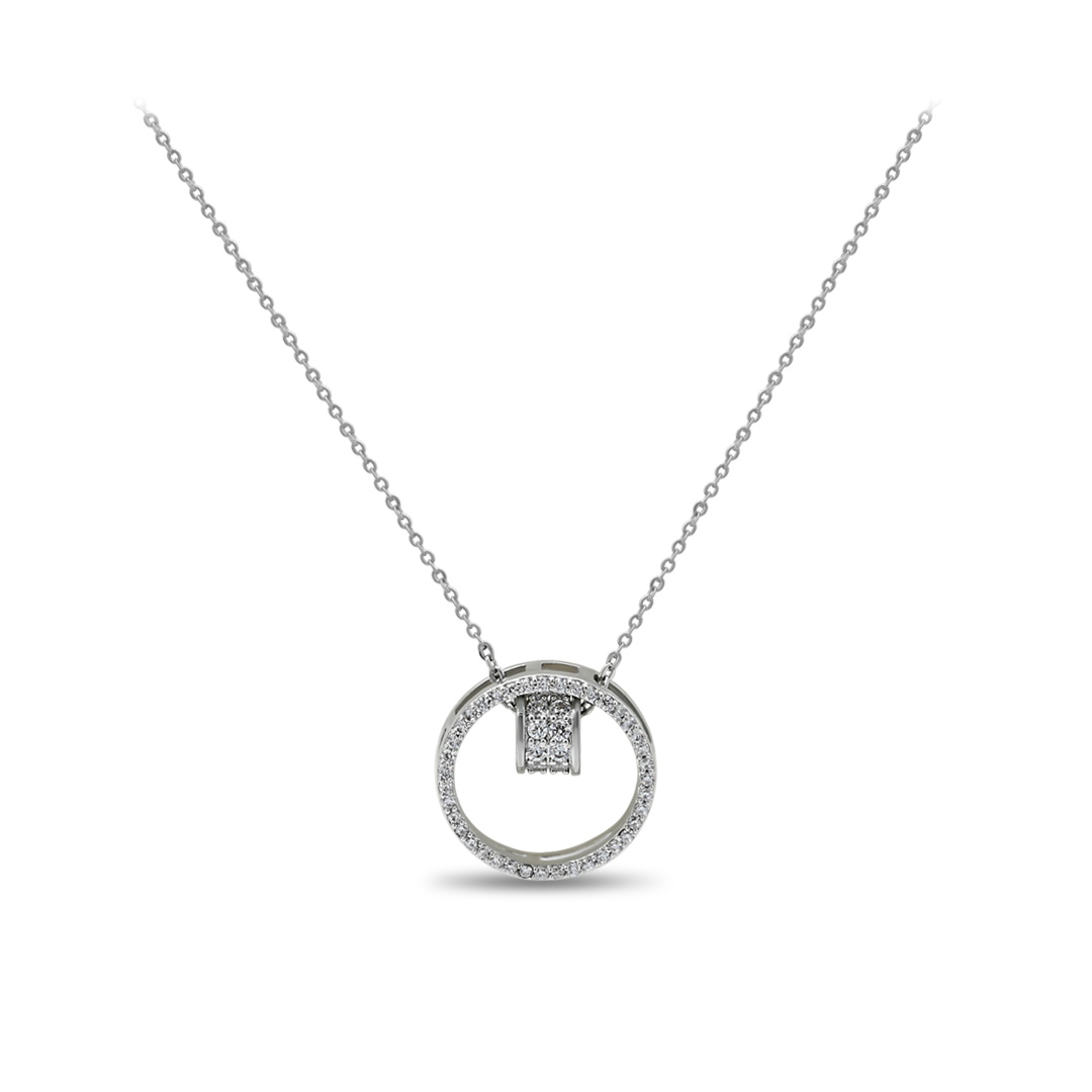 Silver Aura Loop Necklace