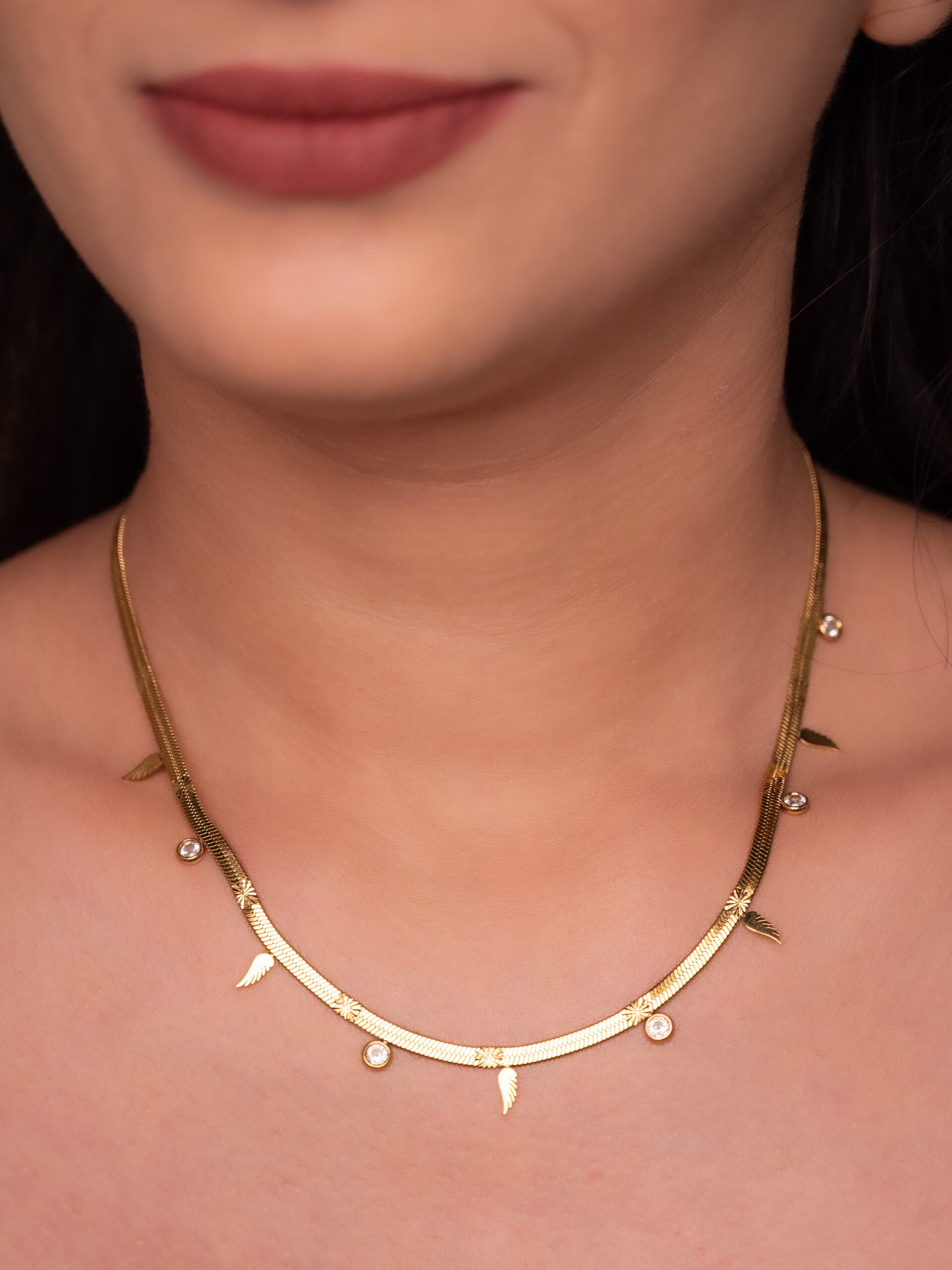 Wing & Crystal Necklace