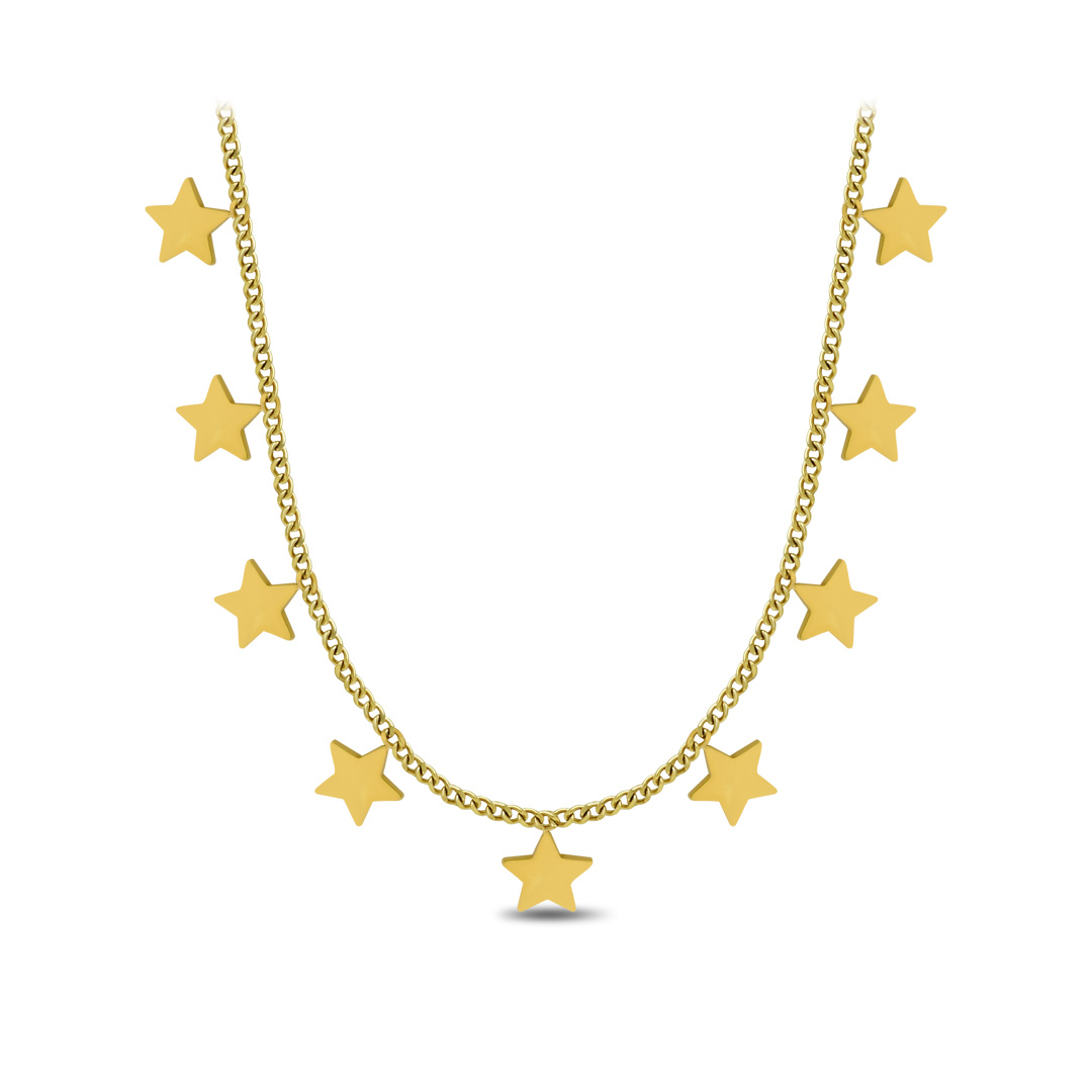 Golden Five-Point Star Charm