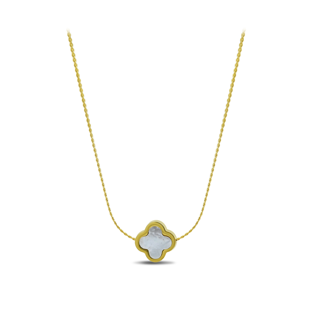 Golden Clover Shell Necklace