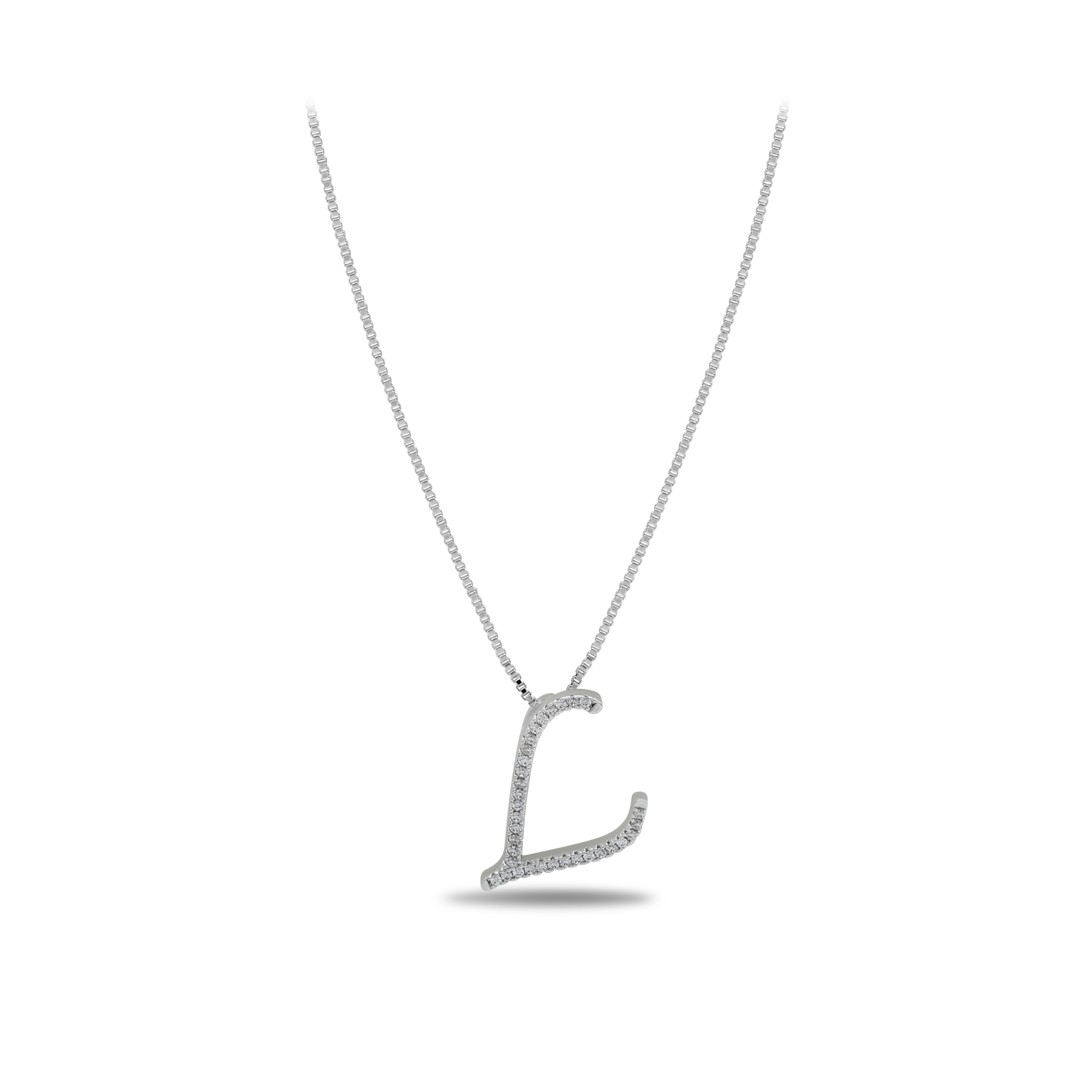 Silver Initial Pendant