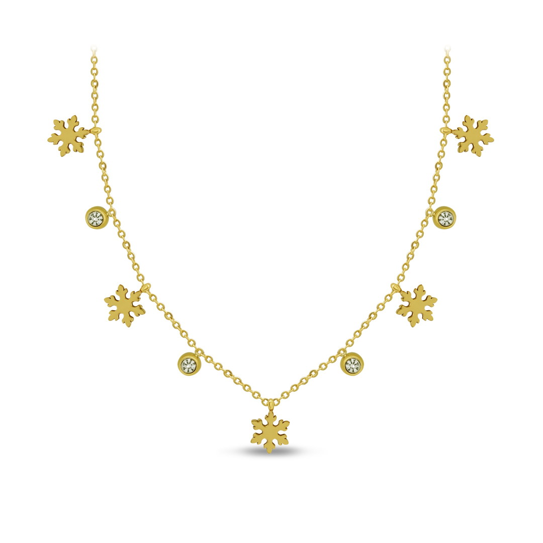 Snowflake & Crystal Necklace