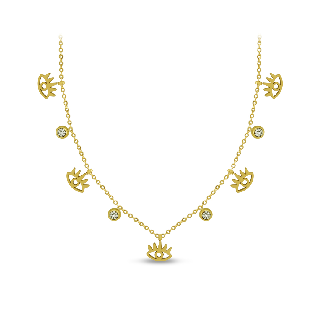 Golden Evil Eye Choker