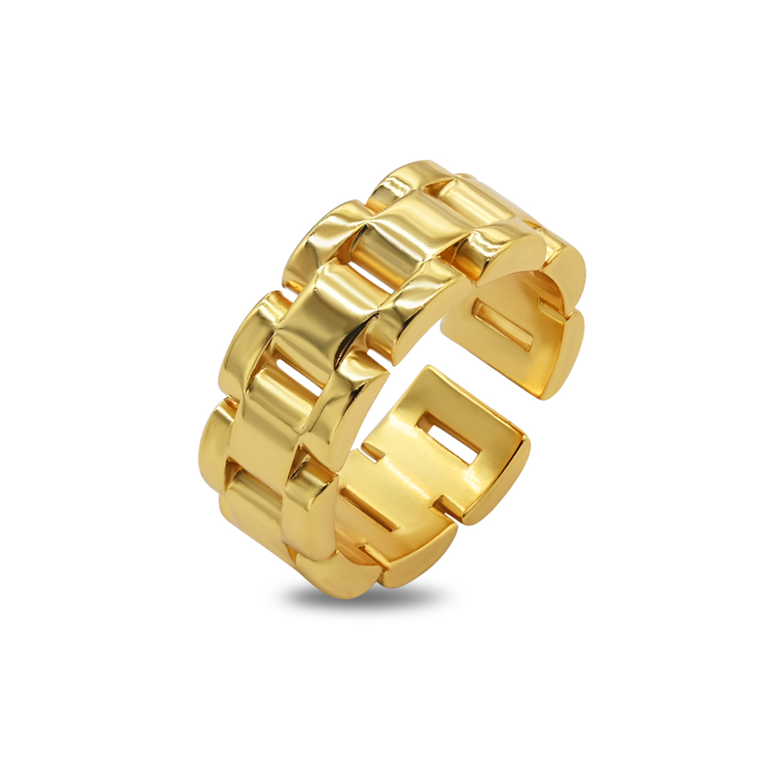 Gold Heavy Chain Cuff