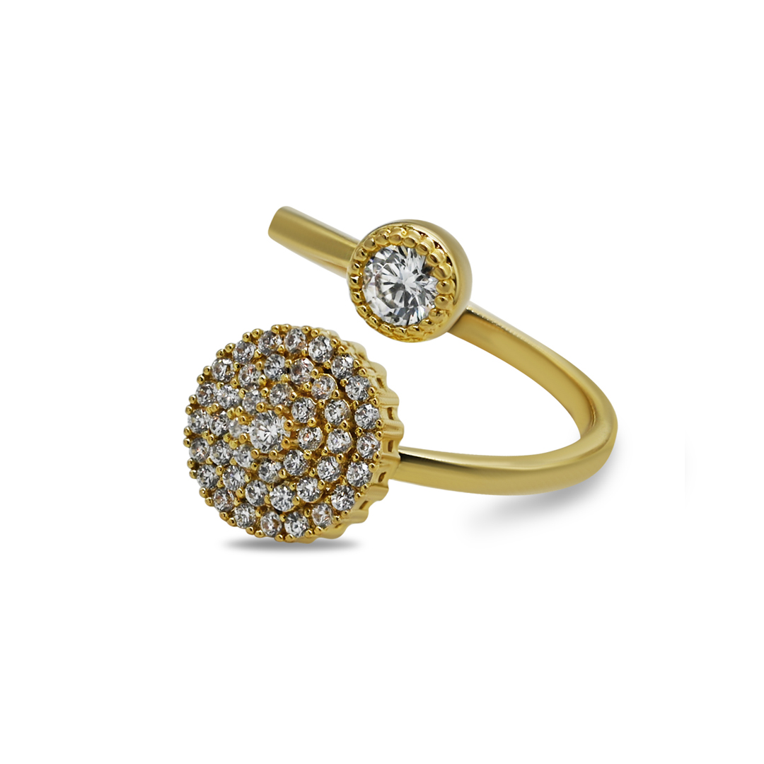 Gold Dual Crystal Ring