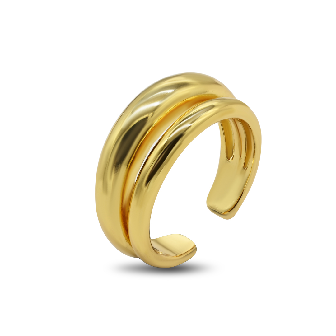 Gold Double Smooth Cuff