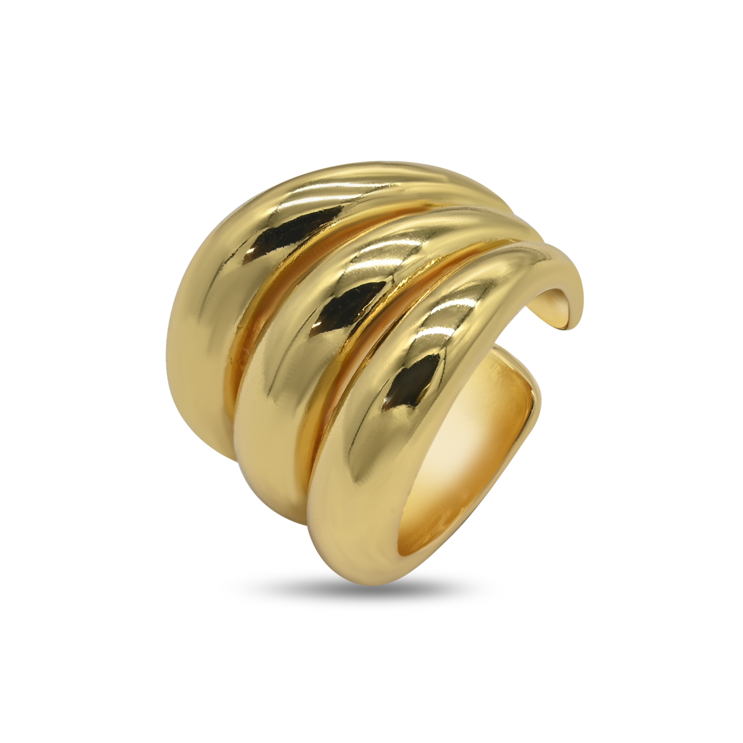Gold Triple Tiered Cuff