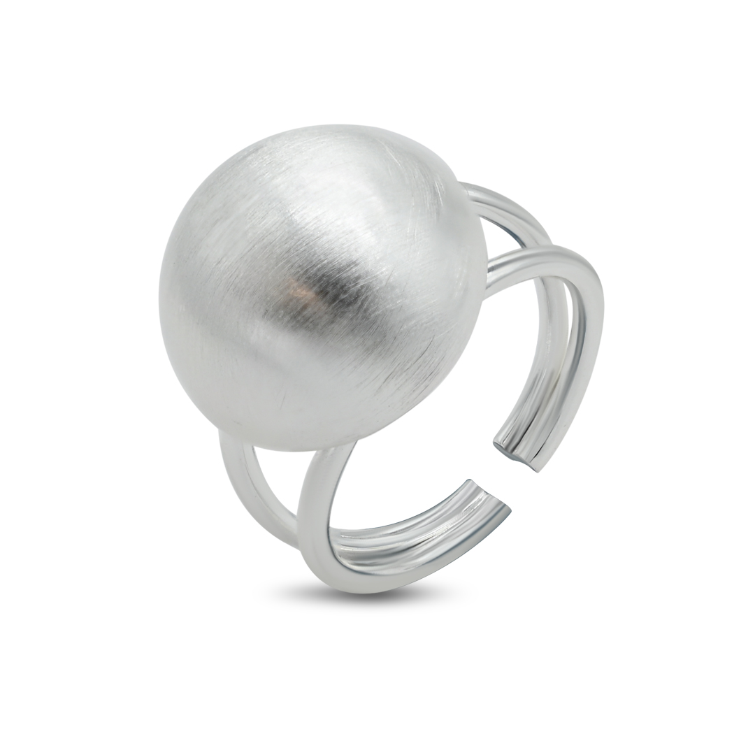 Silver Large Sphere Ring